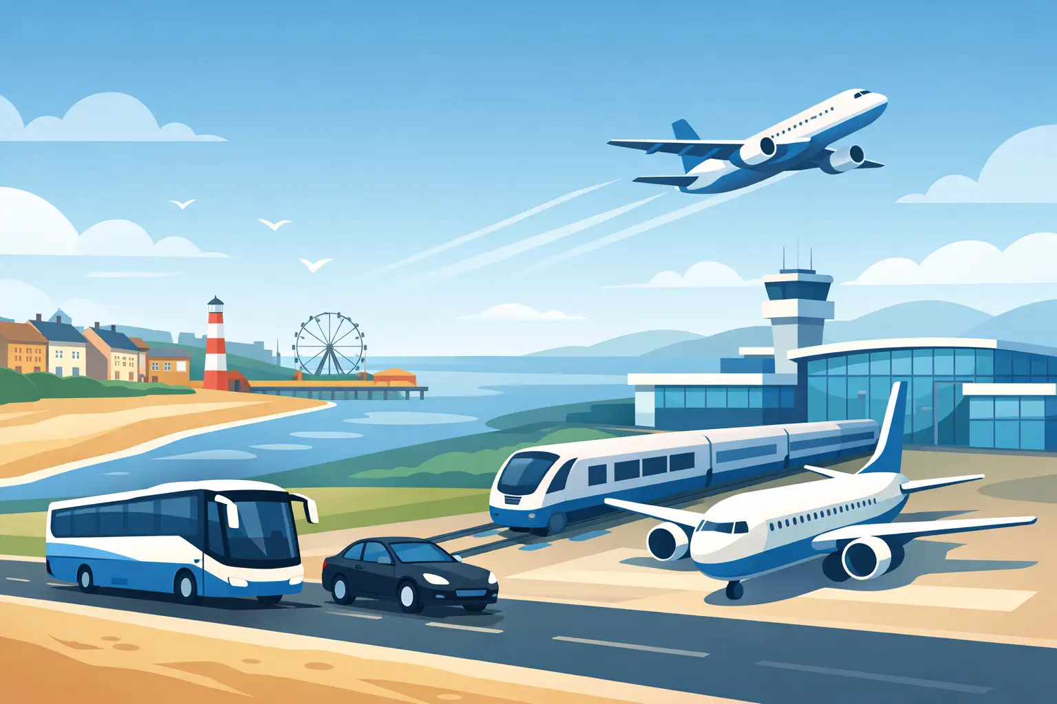 Flight Day Travel Options from Great Yarmouth
