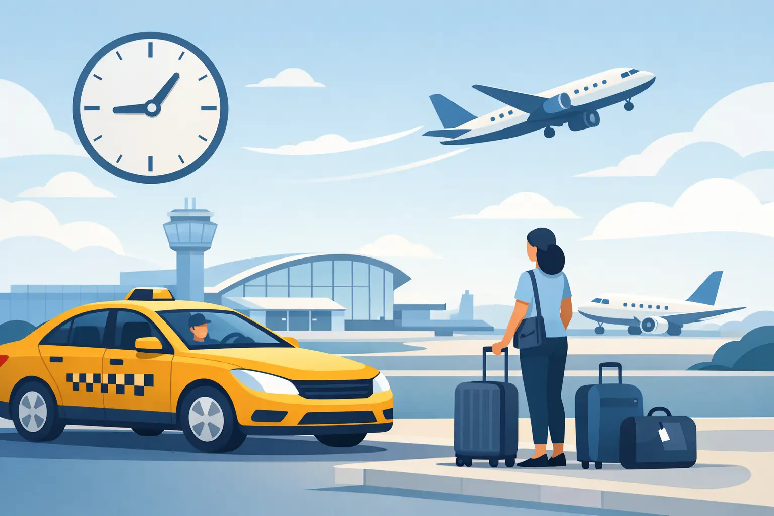 When Should an Airport Taxi Arrive for Your Flight?